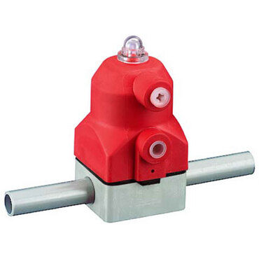 Diaphragm valve Series: CMDC PVC-C Pneumatic operated Single acting, spring closing Solvent cement spigots PN6